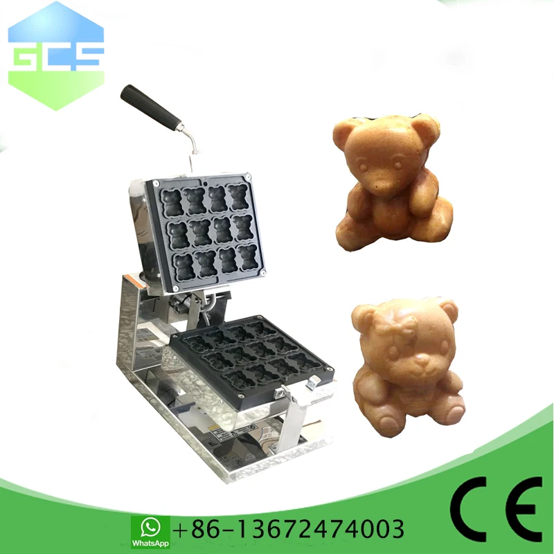 Mini 12 Pcs/Plate Little Bear Shaped Waffle maker Cartoon waffle mould Bear Taiyaki Maker