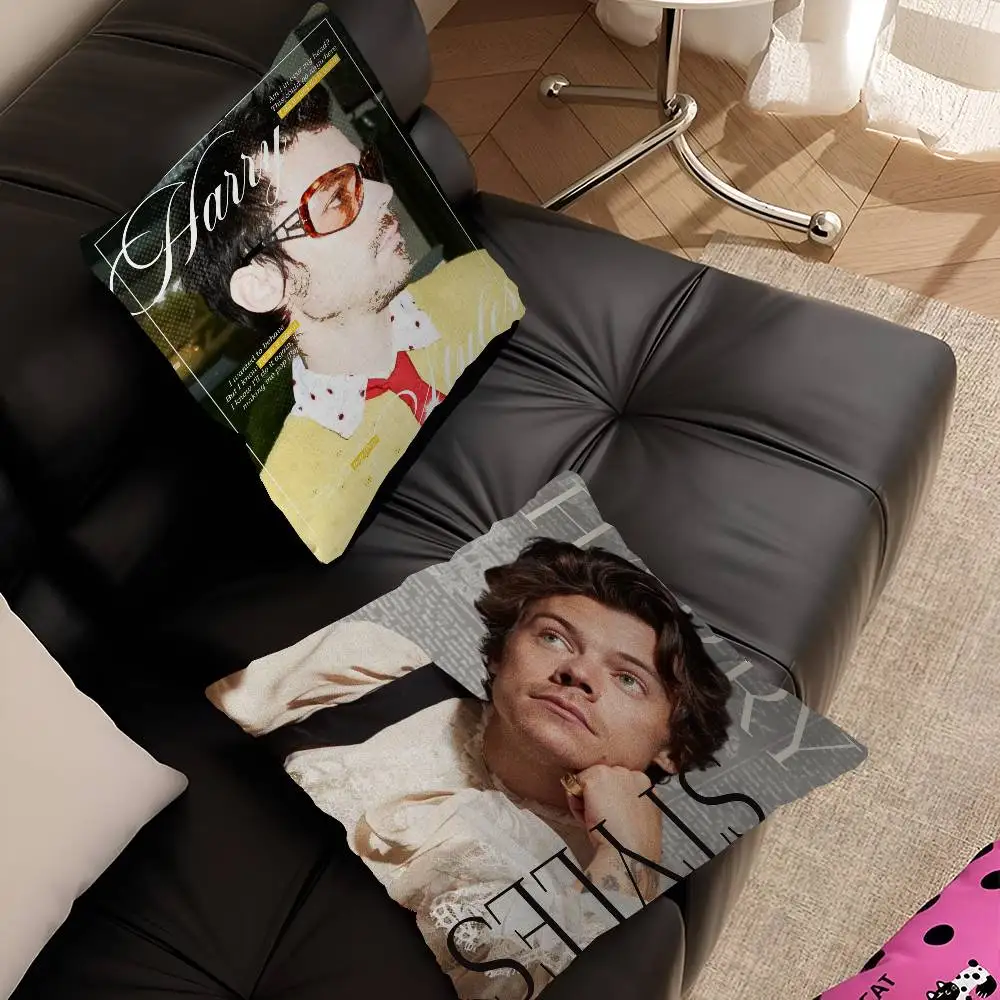 H-Harry E-Edward S-Styles Maple Design Cushion Cover Happy Autumn Harvest decor Holiday Decorati Pillow Cover