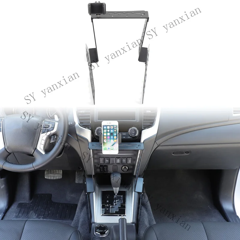 SY+ Center Console MOLLE Panel Bracket  Phone Holder For Mitsubishi L200 2019-23