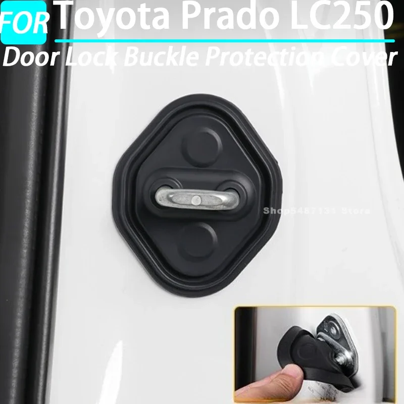 

for Toyota Prado LC250 2024 2025 Car Door Lock Buckle Protection Cover for Toyota Prado LC250 Interior Accessories 2024 2025