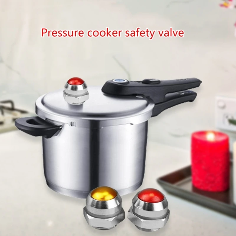 2023 New 2 Pcs Pressure Cooker Aluminum Little Red Safety Cap Air Stopper Relief Valves Vent Alarm Kitchen Fitting