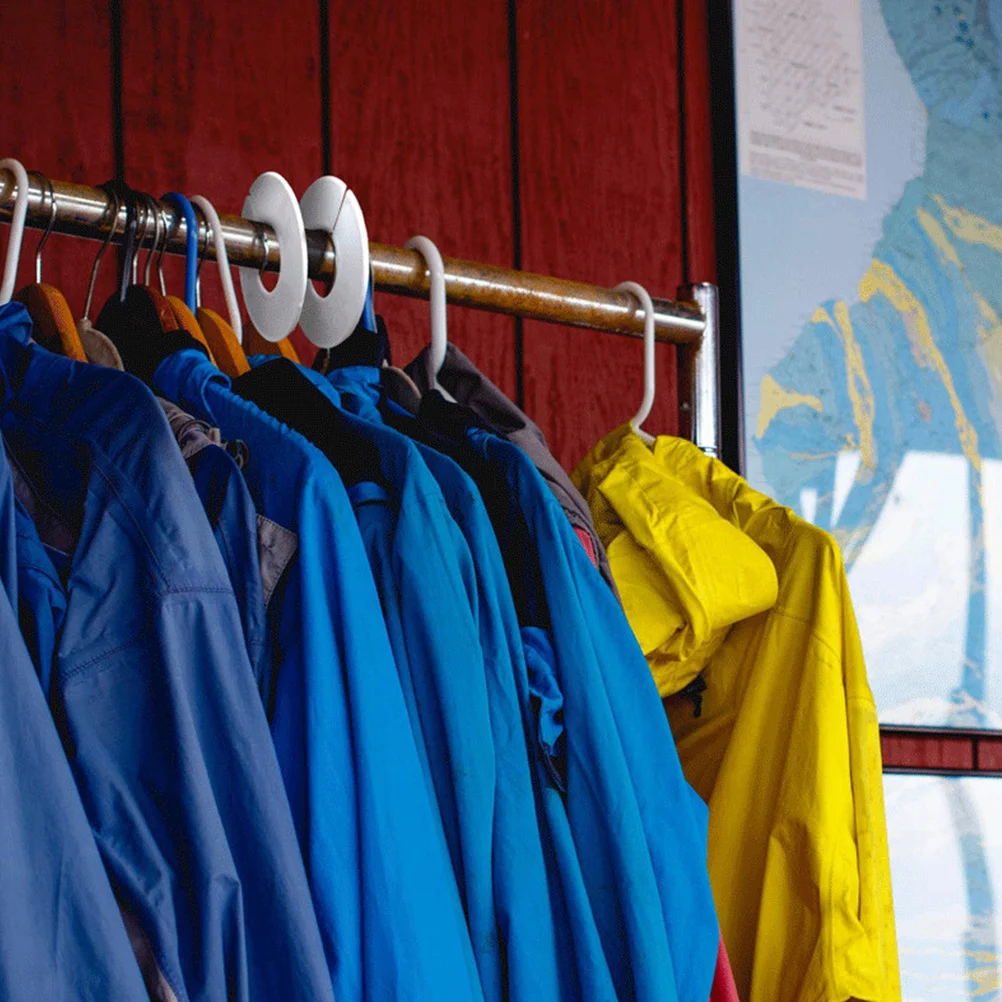 

12Pcs Clothes Size Dividers Plastic Circle Hanger Rings for Closet Organizer Baby Clothing Wardrobe Divider Tags