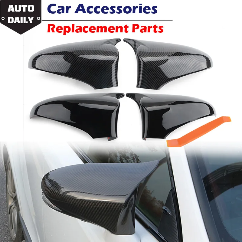 Rhyming Car Side Rearview Mirror Cover Fit For Toyota Lexus GS ES RC RCF GSF CT LS 2012- 2018 LHD Car Modification Accessories