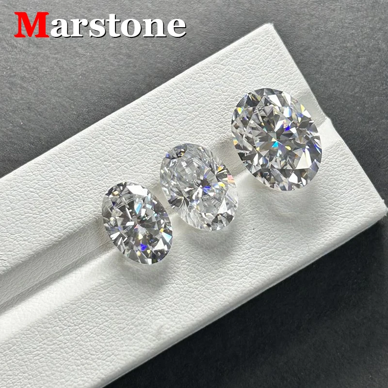 [New EU Quality] Oval Moissanite Loose Stone 0.1-30ct Rare D Color Lab Grown Super White Certified Hand Cutting Oval Moissanite