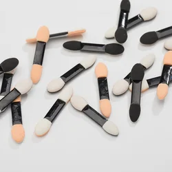 20pcs Nails Powder Eyeshadow Brushes Sponge Head Double Sided Brush Disposable Nail Art Powder Makeup Applicators Cosmetic Tools