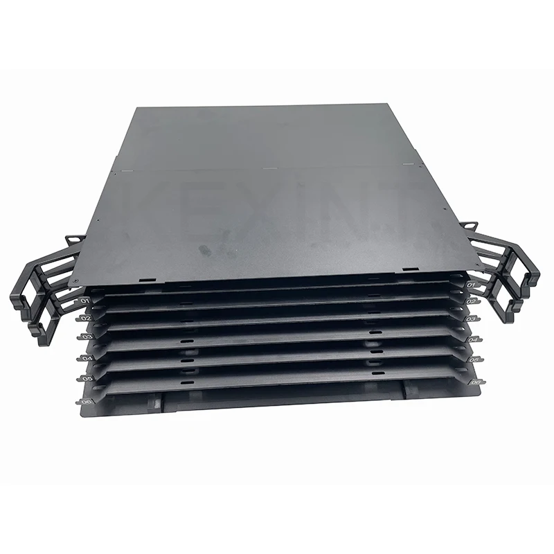 KEXINT مركز البيانات 2U MPO MTP 288 Core OM3 لوحة تصحيح إطار توزيع ألياف ODF قابلة للتخصيص