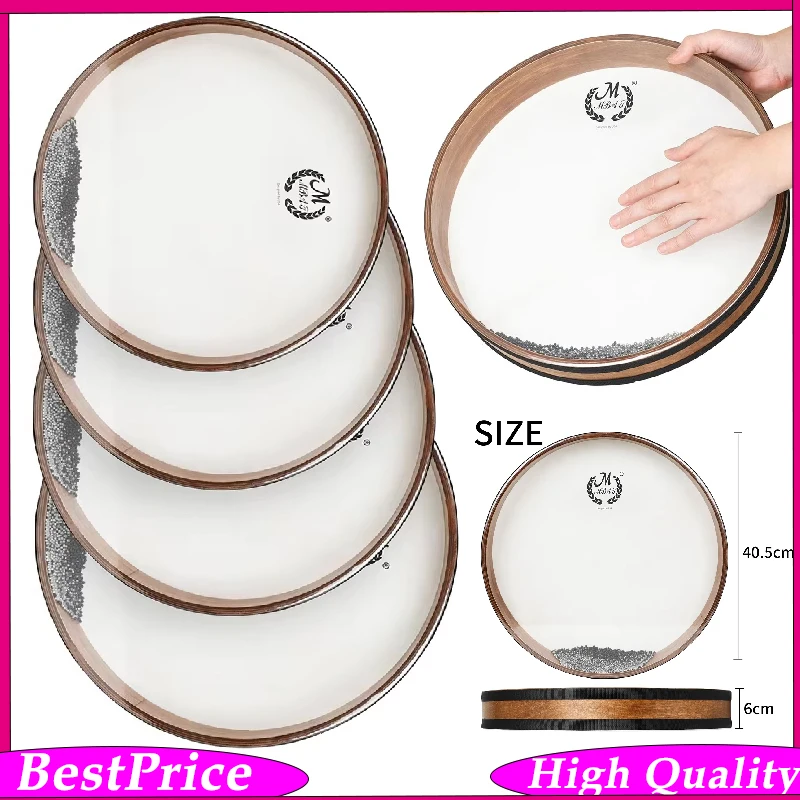 Wave Drum 16 18 20 22 Inch Solid Wood Percussion Drum Professional Hand Drum For Music Stage Performance Instrument Accessories