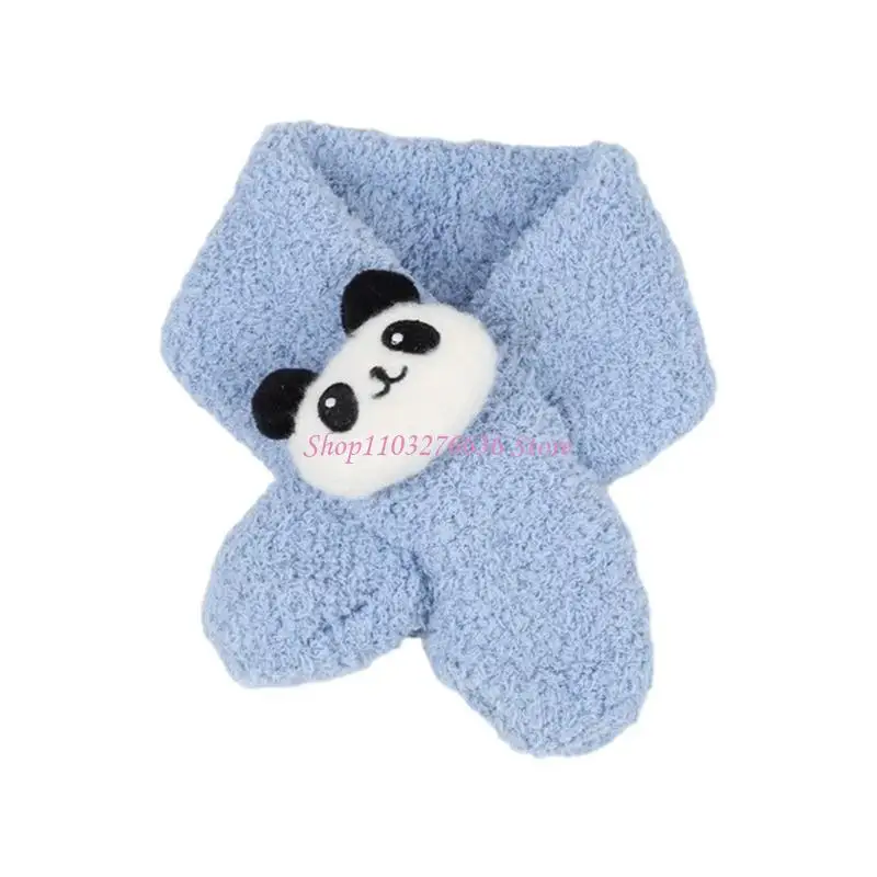 R6FD Panda Hat/Neck Scarf for 8M to 3 Years Infants Sylish Beanie Cap Warm Long Muffler for Daily Wear Winter Season
