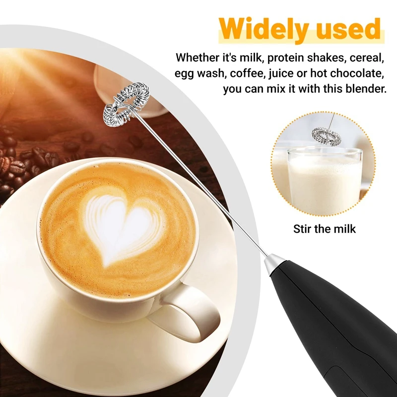 

Gen Basic Powerful Milk Frother, Milk Frother And Steamer Foam Maker For Coffee With Upgraded Titanium Motor For Frappe, Matcha