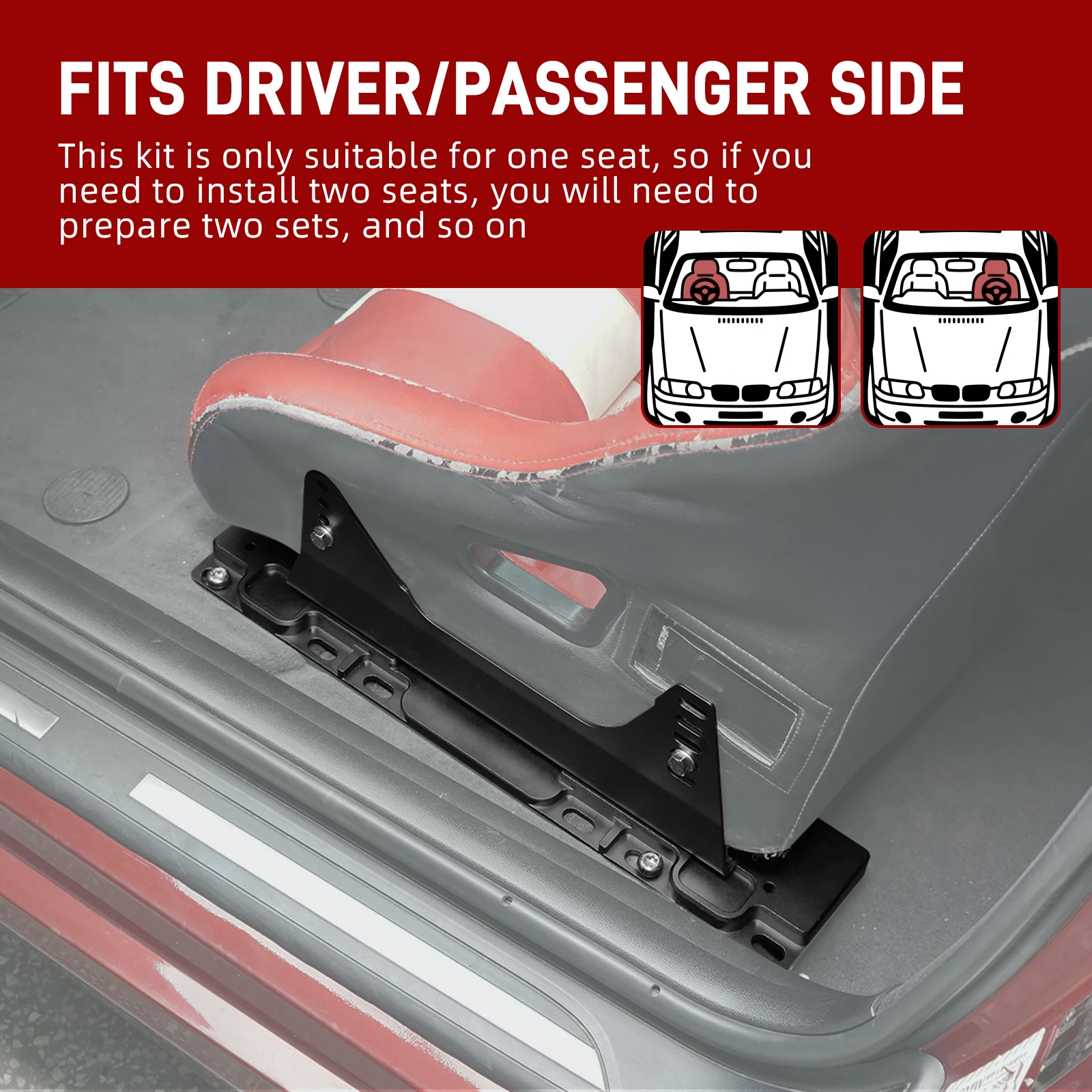 Регулируемые адаптеры для напольного крепления гоночного сиденья BEVINSEE для BMW E46 E36, подходят для со стороны водителя/пассажиста