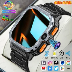 SIM card Smart Watch Call GPS navigation Wifi NFC Dual Camera Rugged 64G ROM Storage Google Play IP67 Android Smartwatch 2024New