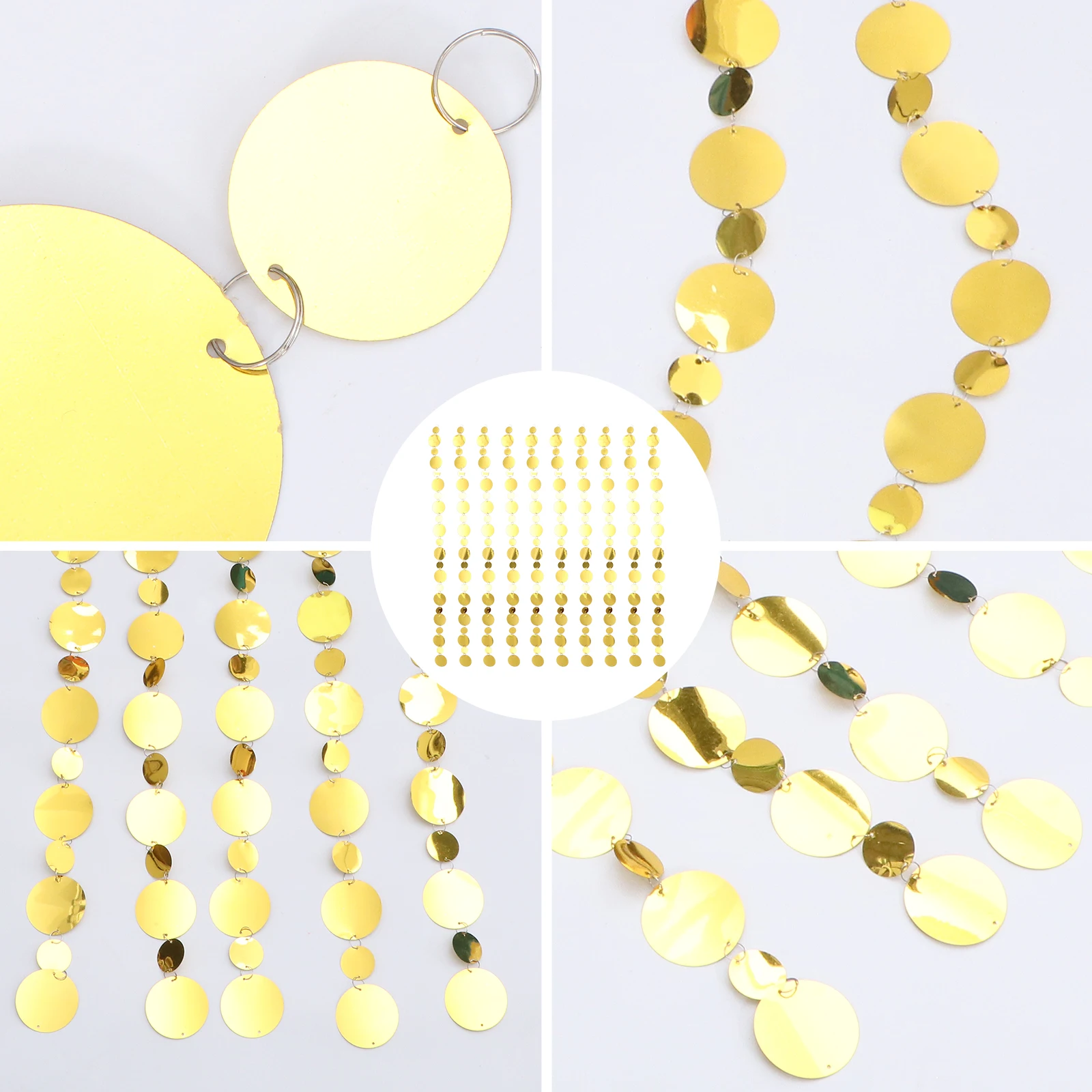 

10 Pcs Sequin Curtain Scene Layout Prop Sequins Festival Hanging Wedding Screen Decor Creative