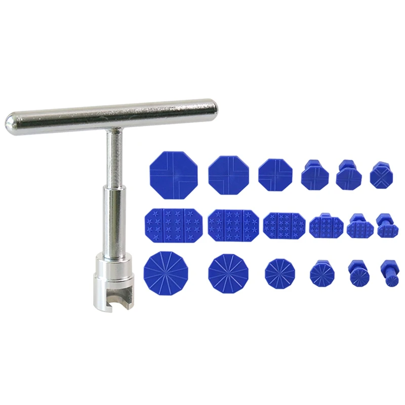 AU04-Herramientas extractoras de abolladuras de coche, Kit completo de ventosa deslizante de chapa mecánica para abolladuras de carrocería automotriz, reparación de abolladuras de granizo