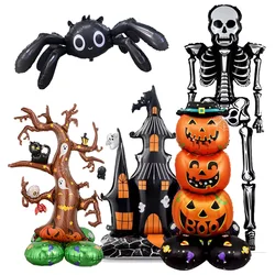 Giant Standing Halloween Pumpkin Skeleton Skull Shape Balloon Halloween Balloon Decor for Halloween Party Decoration Balloon