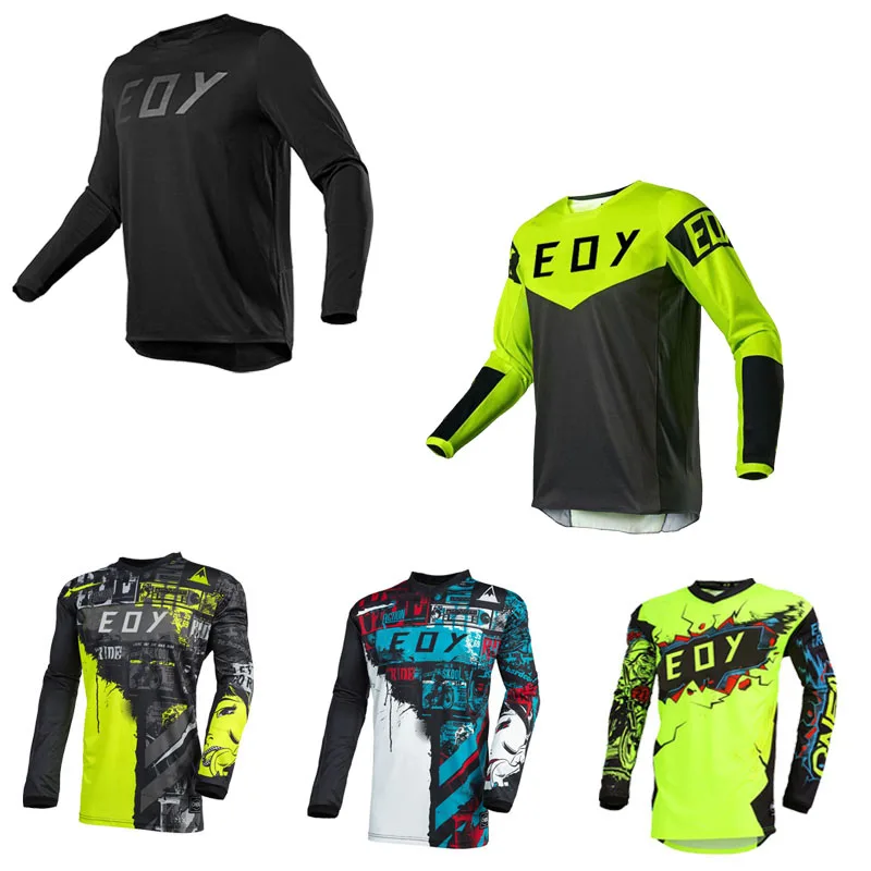 Maglie da downhill della squadra sportiva Maniche lunghe Camicie da bici MTB Maglia da moto fuoristrada DH Maglia da ciclismo Motocross Eoy MTB