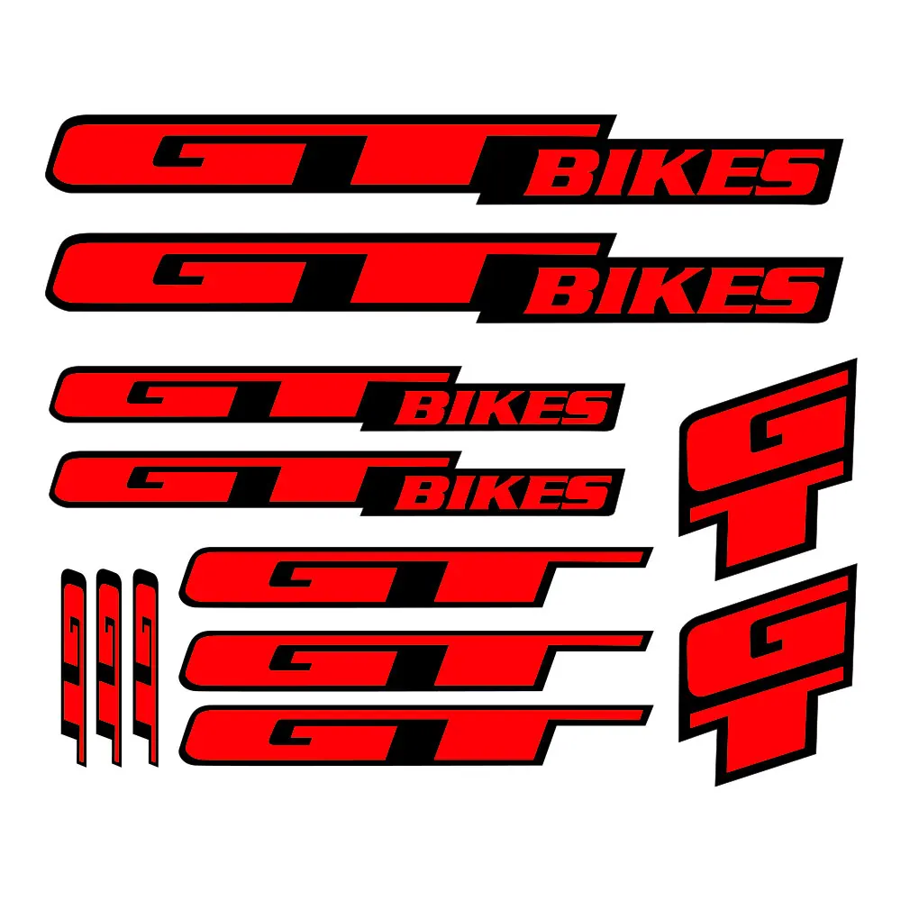 

Cycling Road Freeride Bicycle Sticker for GT Decor Art Bike Frame Vinyl Decal Set of For
