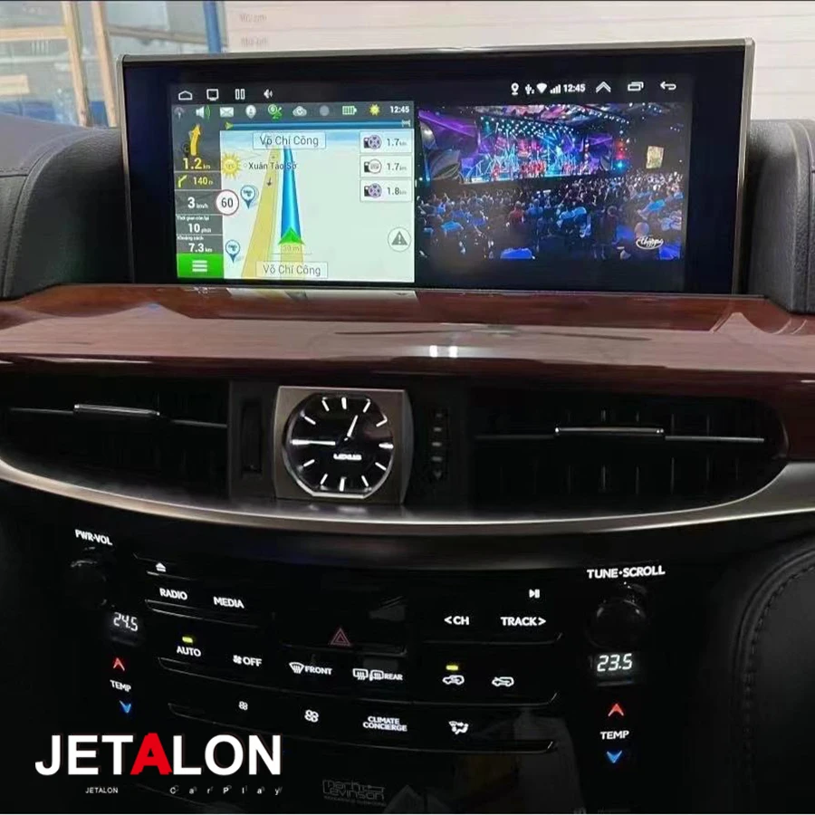 

Qled экран 12,3-дюймовый автомобильный мультимедийный видеоплеер Android для Lexus LX570 2016-2024 магнитофон GPS Carplay радио