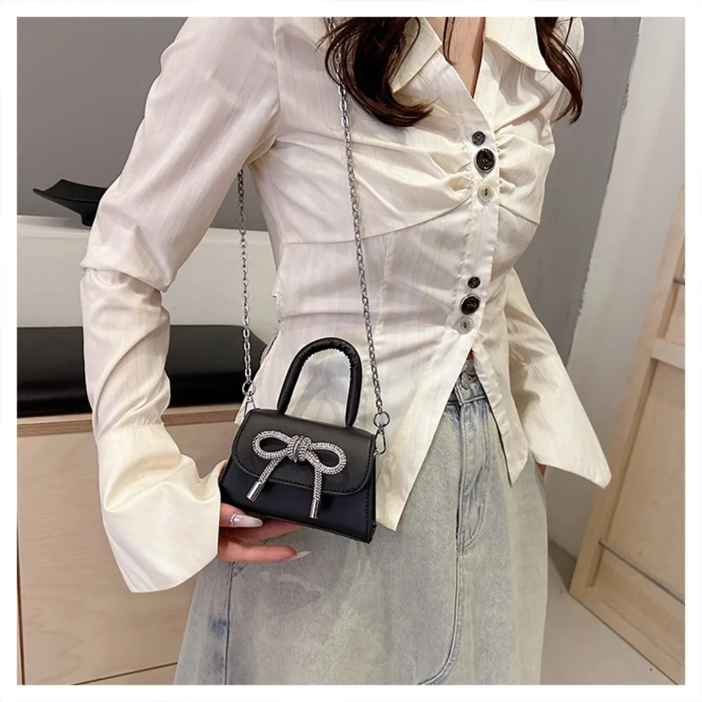 Trendy Bow Hand Bag New Korean Temperament Crossbody Bag High Capacity Popular Lipstick Bag Women