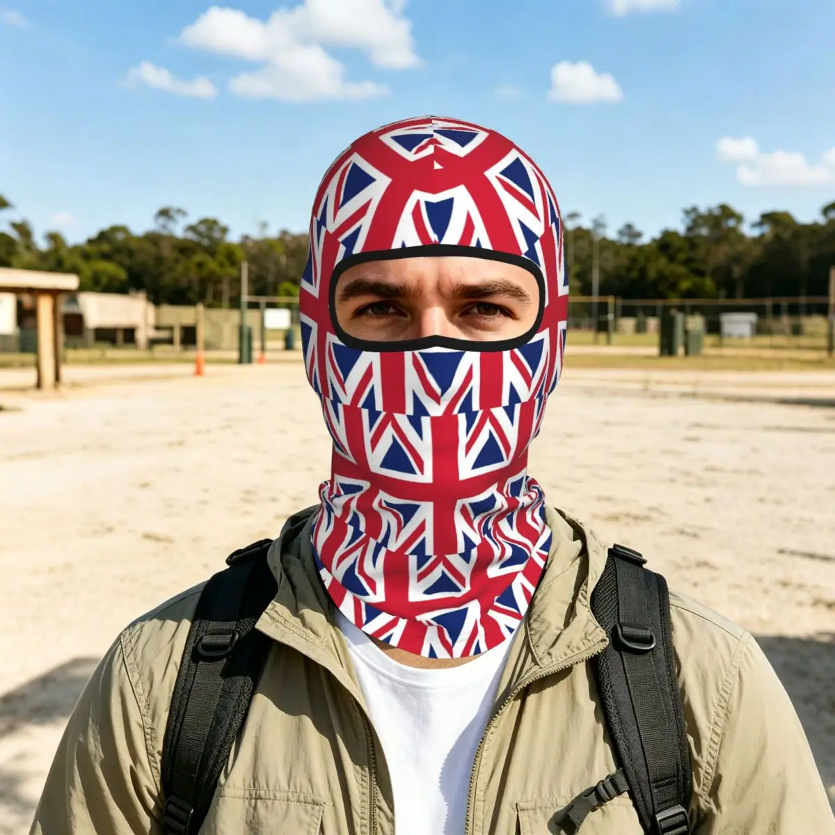 Flag Of The United Kingdom Breathable Thin Balaclava Full Face Mask Sun Protection Neck Gaiter For Motorcycle Cycling