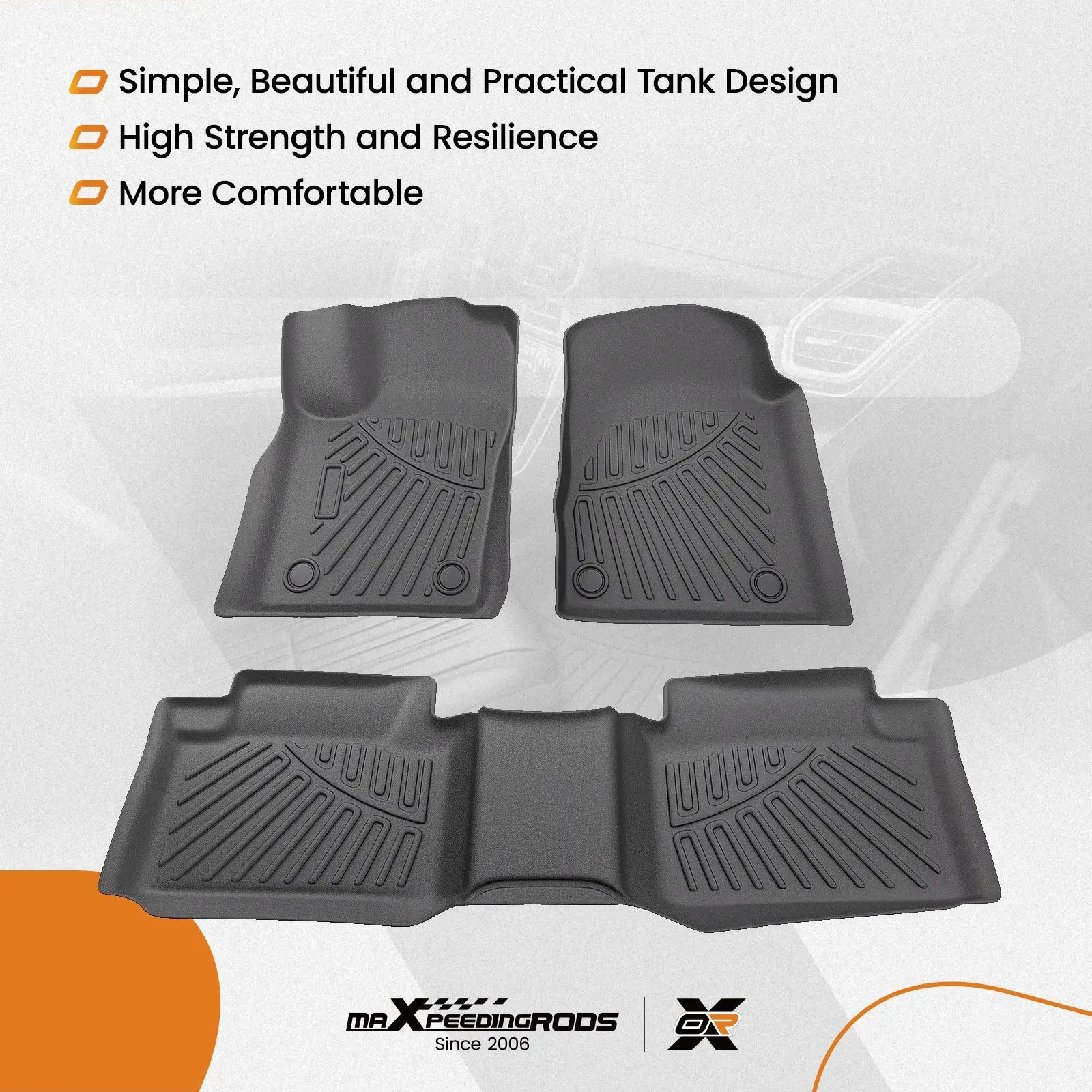 

Car Floor Liners Floor Mats for Dodge Durango Jeep Grand Cherokee WK 2016-24 TPE