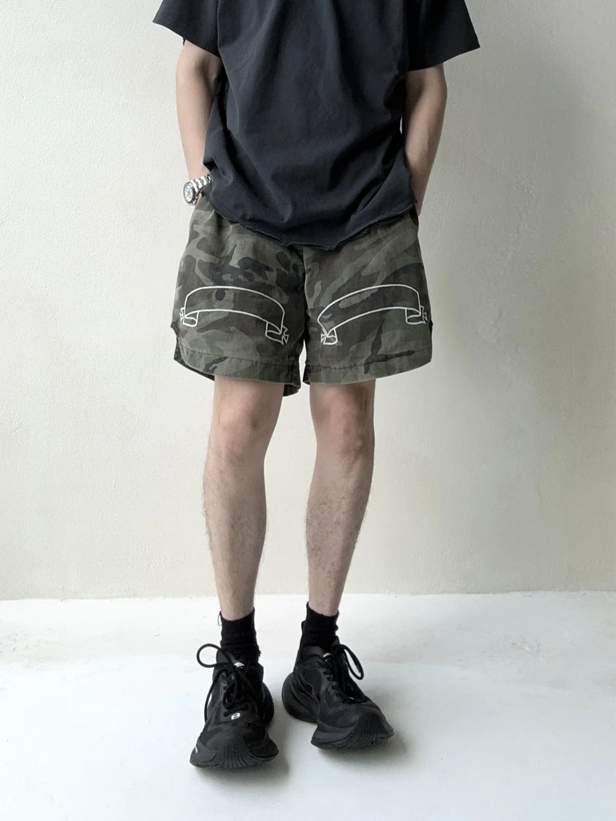 Real Photos Mens Shorts Designer Camo Shorts Priting Cotton Men Women Short Pant Fashion