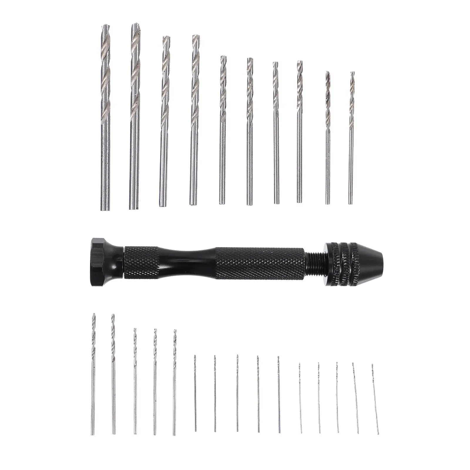 1Set Pin Vise Drill Set For Crafts Makers Hand Manual Adjustable Rotary Tools Kit High- Bits