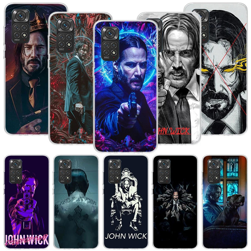 John Wick 4 Movie Phone Case For Xiaomi Redmi Note 13 12S 12 11S 10 9 8 10S 11 11T 11E Pro Plus + 9S 8T 7 5G Cover Coque Note 13