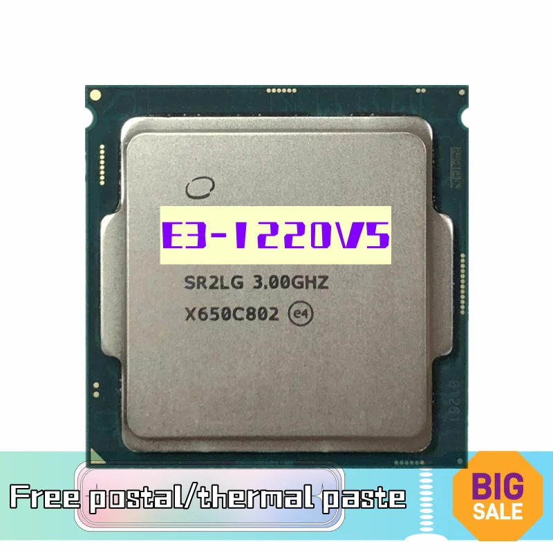 Used Xeon E3-1220 v5 E3 1220v5 E3 1220 v5 3.0 GHz 80W LGA 1151