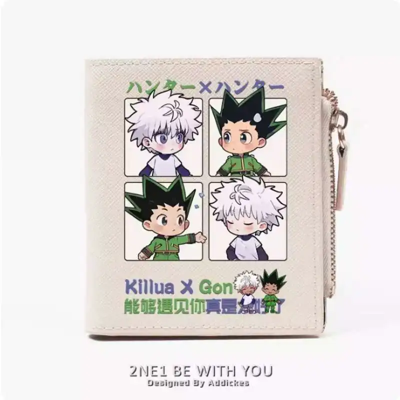 

Hunter×Hunter GON·FREECSS Killua Zoldyck Модный кошелек из искусственной кожи Кошелек для карт Монета на молнии Сумка для денег Косплей Подарок B838 Аниме