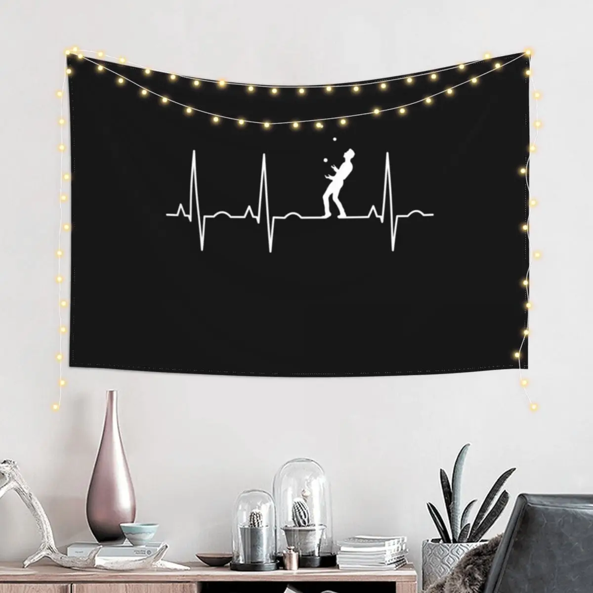 Juggler Heartbeat ECG Juggling for Jugglers Tapestry Room Decoration Accessories Christmas Decoration Tapestry