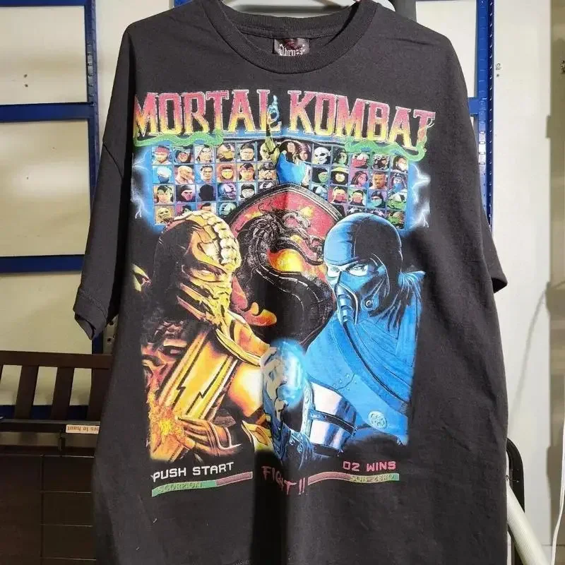 Remake Mortal Kombat Heavy Metal Band Short Sleeve Black T Shirt