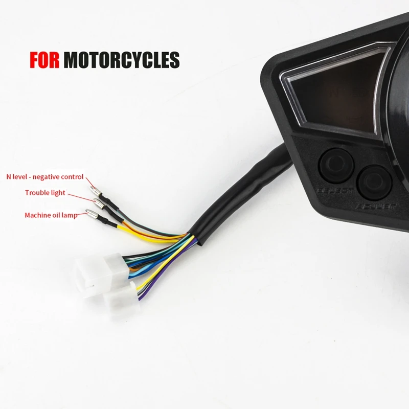 Universal Motorcycle Digital Meter Assembly Speedometer Odometer Motorcycle LCD Meter Multi-Functional Gauges Instrument