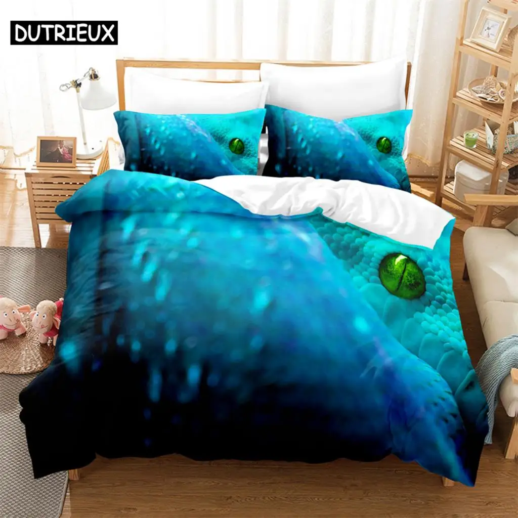 Big snake 3D Digital Bedding Set,Duvet Cover + Pillowcase,Popular Style 2/3 pcs.(No padding No sheet) queen bedding set