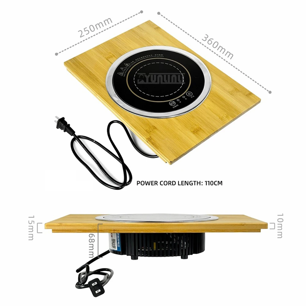 Professional Outdoor IGT Portable Camping Table with Integrated Induction Cooker and Electric Ceramic Stove Module for Kitchens