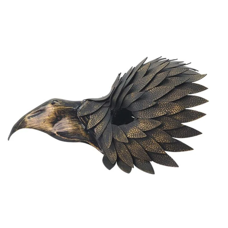 هالوين رائعة منقار قناع زي تأثيري حلي حفلة كرنفال أسود نصف الوجه البومة ريشة قناع الدعامة لقناع الطيور #5