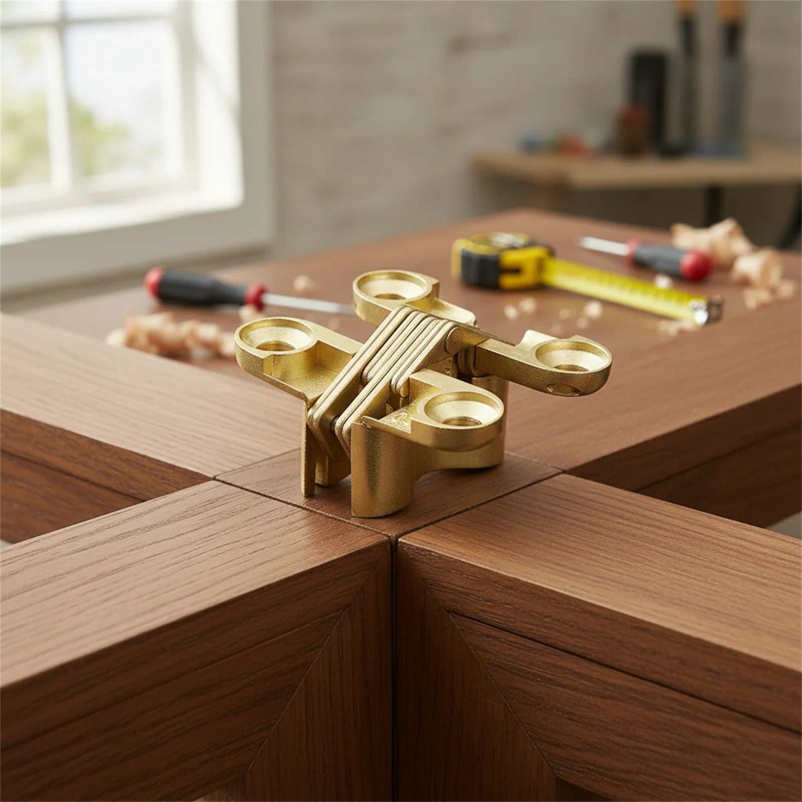 Alloy Invisible Hinges 10Pcs Hidden Cross Folding Table Accessories Durable Scratch Resistant