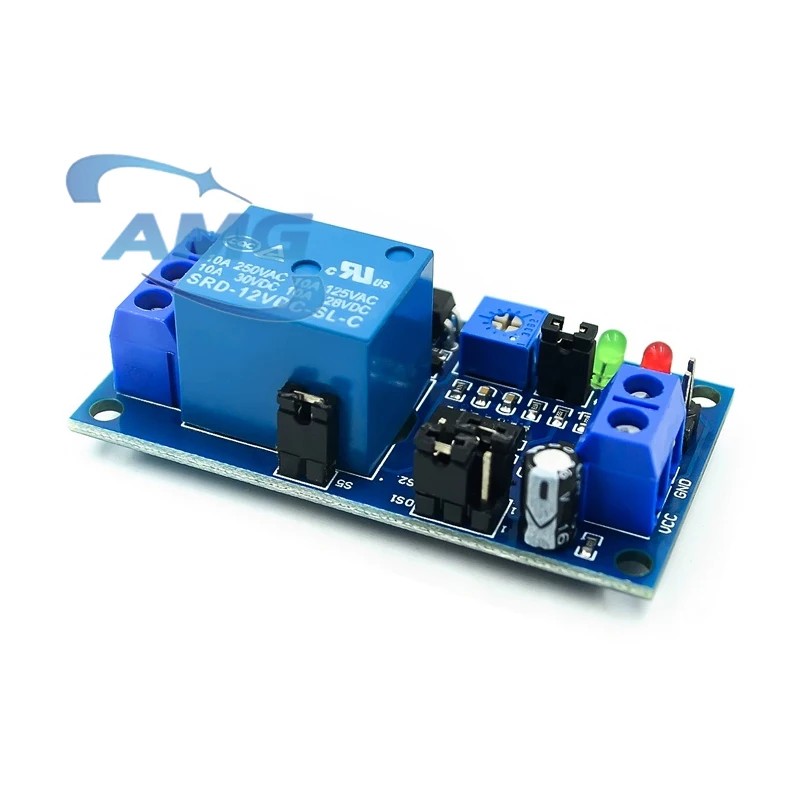 DC 12V Time Relay Module Normal Open Time Delay Relay Timing Timer Relay Control Switch Adjustable Potentiometer LED Indicator