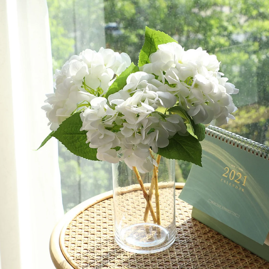 

Moisturizing hydrangea with hand feeling, wedding simulation home decoration living room bonsai imitation hydrangea