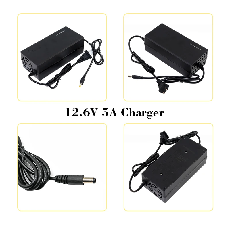 New 12.6V 1A/3A/5A/10A Lithium Battery Smart Charger AC110-220V to DC For 3S 11.1V 12V Power Supply Li-ion Cells Fast charging