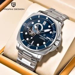 PAGANI DESIGN 2024 New Men's Diver Automatic Mechanical Watch Stainless Steel Sapphire 200 Meter Waterproof Clock Reloj Hombre