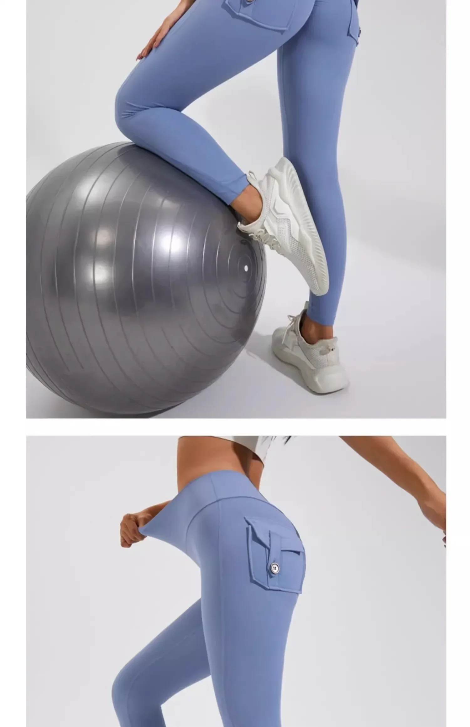 Naked Feeling Damen Fitness Freizeit-Laufleggings mit hoher Taille, Hüftlift, Gesäßfalten und Gesäßtasche, atmungsaktive Hose – Detail 21