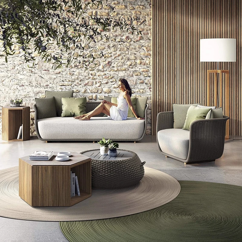 Садовые наборы из ротанга на заднем дворе, водонепроницаемые секционные наборы для творчества, патио, диваны, роскошные комплекты Tuinmeubelsets, уличная мебель