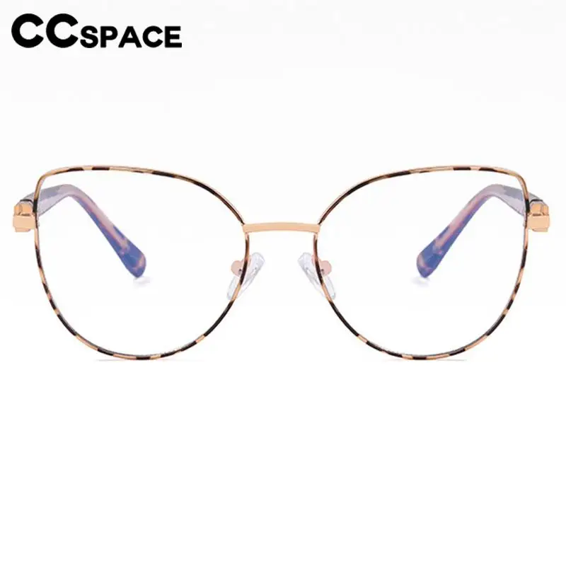 R57561 Fashion Metal Blue Light Blocking Glasses Frame Ladies Comfortable Spring Hinge Opticalpresbyopia Eyeglasses