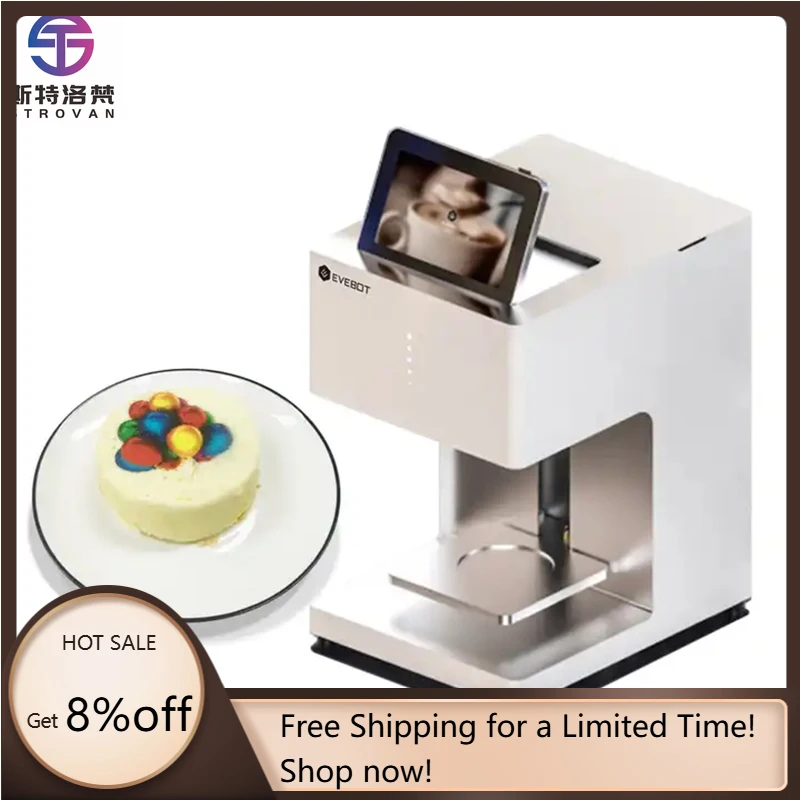 STLF JW 이브봇 잉크젯 프린터 셀피 아트 커피 프린터 라떼 3D 푸드 DIY 케이크 비스킷 마카롱 호텔 상업용 자동