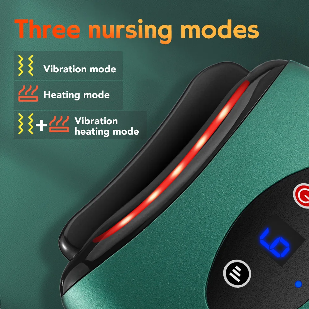 Electric Scraping Board With LCD 9 Gears Vibration Heating Timing 3 Modes Therapy Gua Sha Board Beauty Instrument Muscle Massage