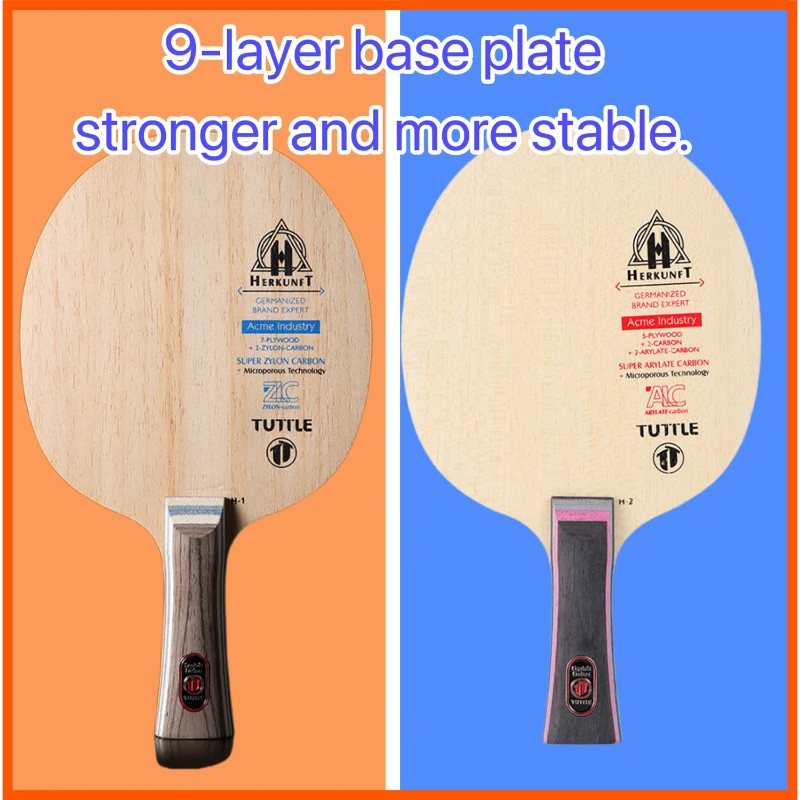 TUTTLE ZLC/ALC ​9-Ply Blade Table Tennis Racket 5 Wood 2 Carbon Construction For Powerful Controlled Loops Ping Pong Paddle