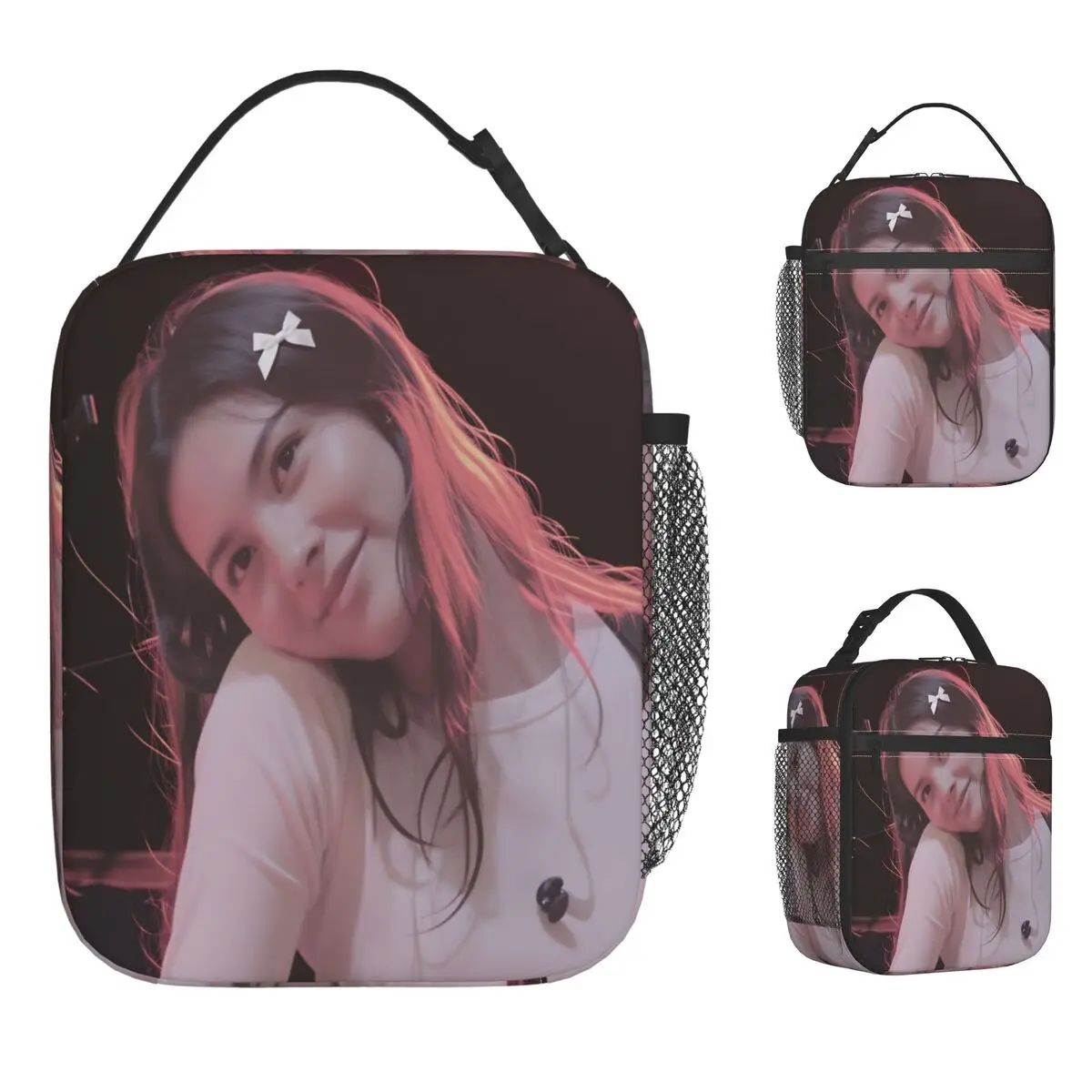 

Singer Gracie Abrams Lunch Bag Travel Lunch Box For Unisex Vintage Designer Tote Food Bags Oxford Portable Zipper Cooler Bag