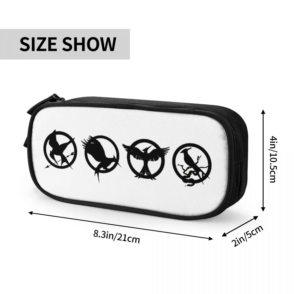 The Hunger Games Logo Pencil Case New Pen Pencil Bags Girl Boy Large Storage School Supplies Zipper Pencilcases