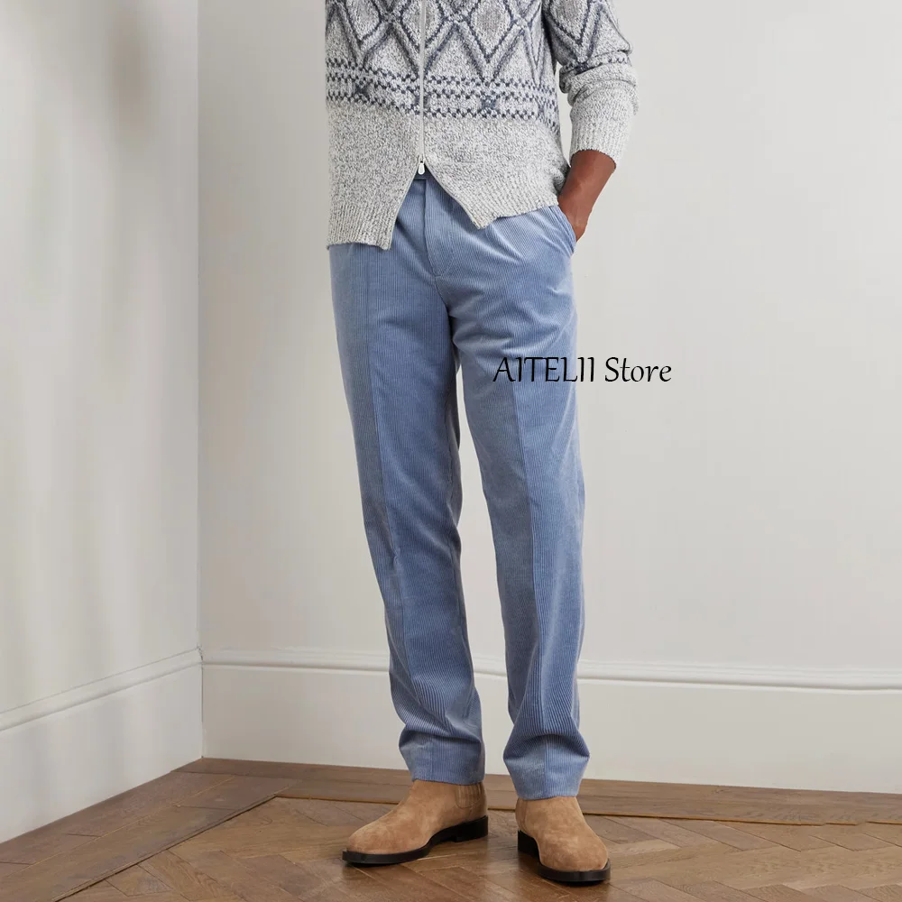 

Мужские брюки, рабочие брюки для мужчин, прямые брюки, модные брюки из вельветовой ткани, повседневная классическая одежда пошив