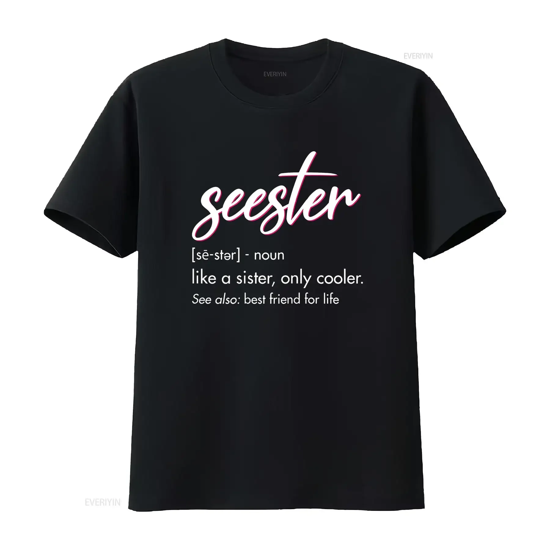 Seester Definition Mom Sister Friend Apparel T Shirt vintage Washed Versatile fashion Casual Soft Breathable Stretched Stylish